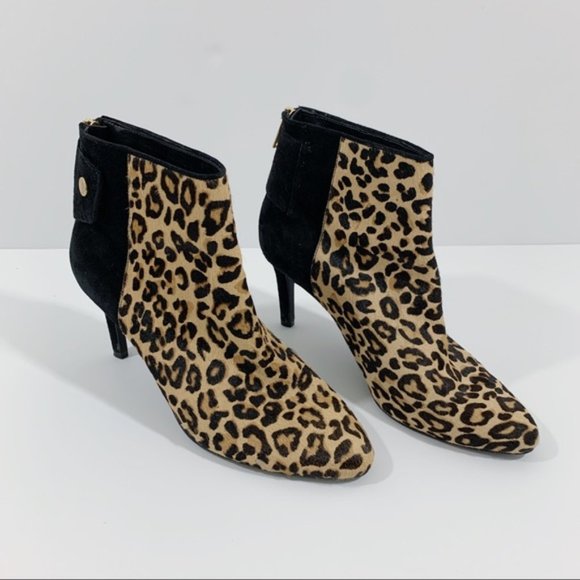 Cole Haan Shoes - Cole Haan Calf Hair Leopard Print Ankle Boots